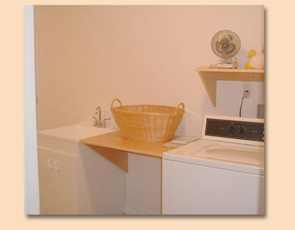 Laundry room,  St. Andrews Vacation Rental at Chamcook Lake, New Brunswick, Canada