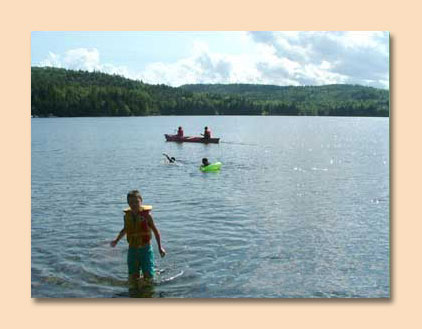 Swimming,  St. Andrews Vacation Rental at Chamcook Lake, New Brunswick, Canada