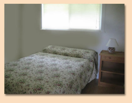 Upstairs Bedroom Showing Wndow,  St. Andrews Vacation Rental at Chamcook Lake, New Brunswick, Canada